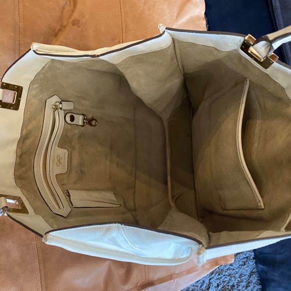 Anya Hindmarch cream leather large shoulder bag - Picture 5 of 6